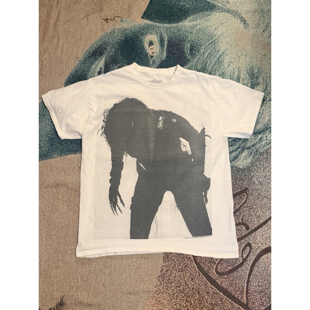 Lady Gaga T-Shirt Men's White‎ Chromatica Ball Tour 2022 Concert Band Size M